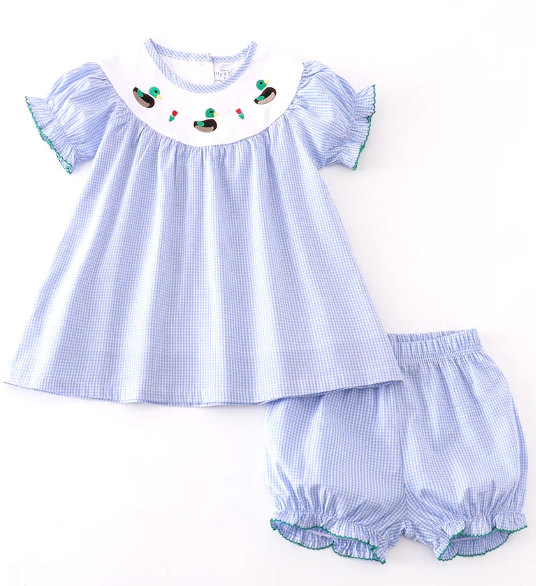 Gingham Duck Bloomer Set