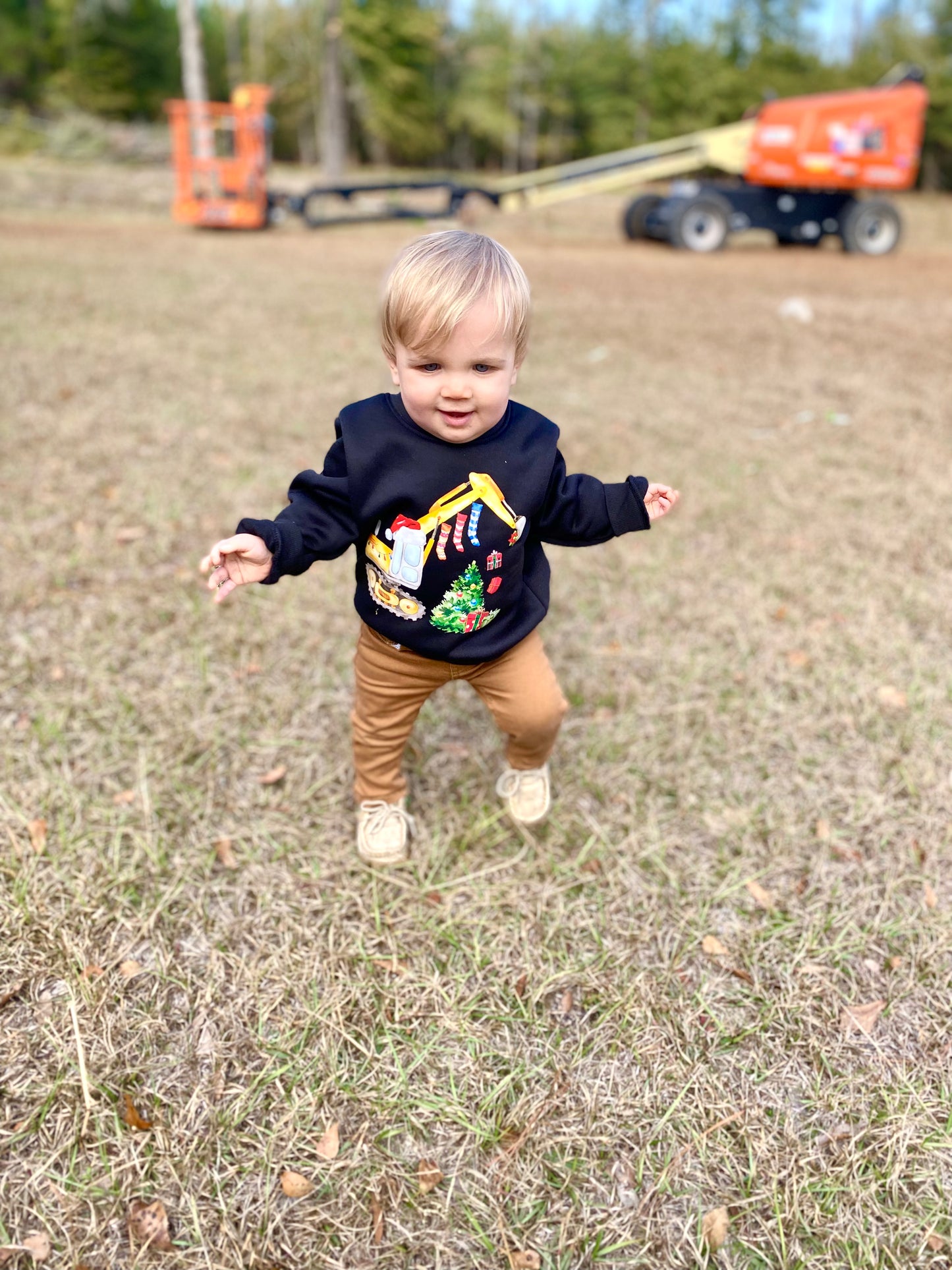 Excavator Christmas Sweatshirt