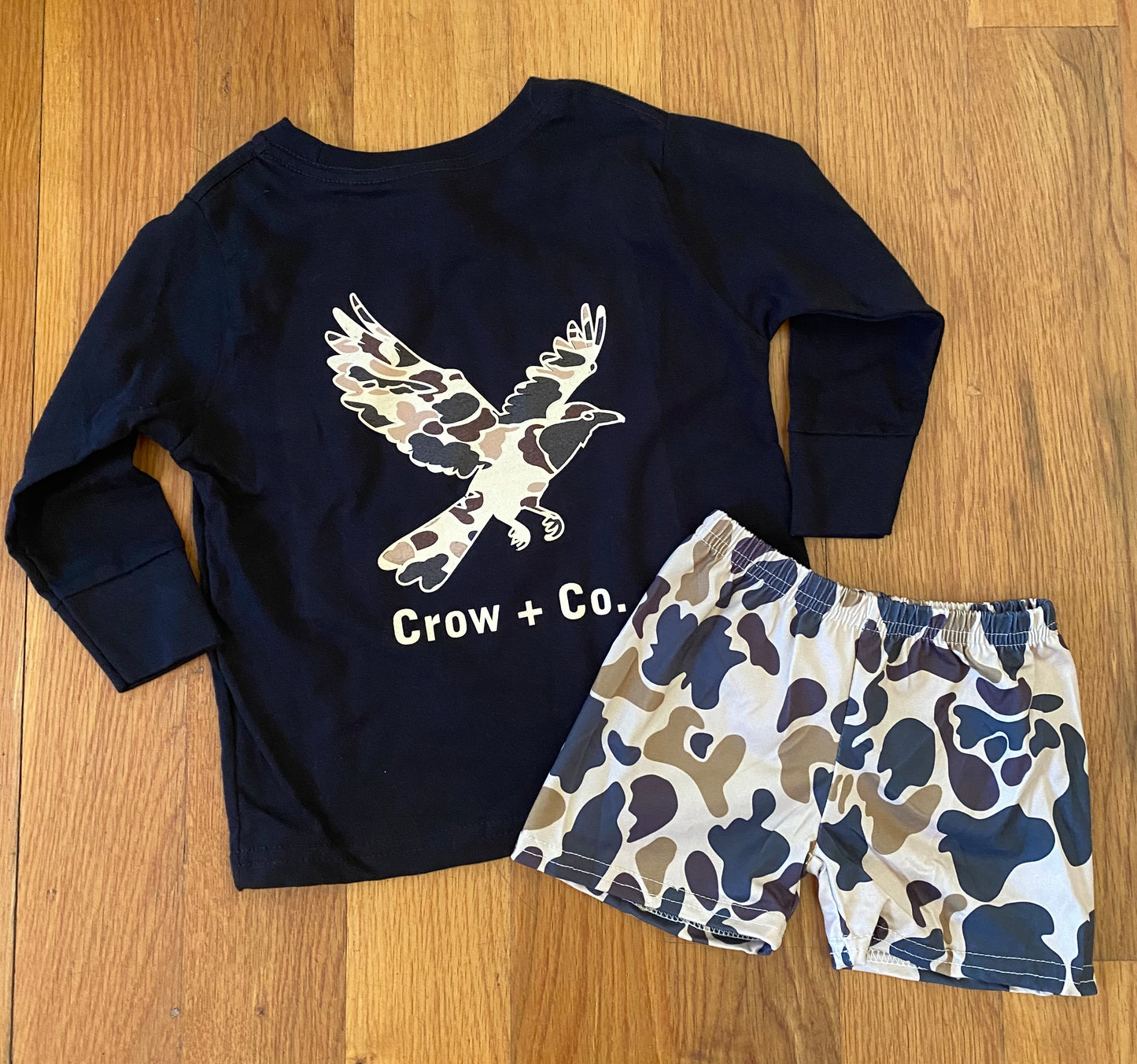 Toddler Longsleeve Camo Stamp Tee