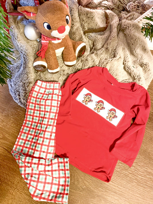 Santa Gingerbread Man Pant Set