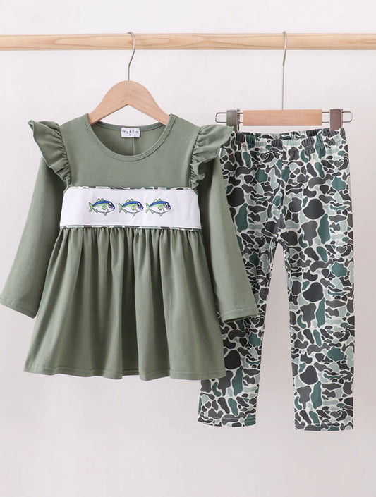 Fall Fishing Ruffle Set