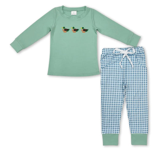 Gingham Duck Set